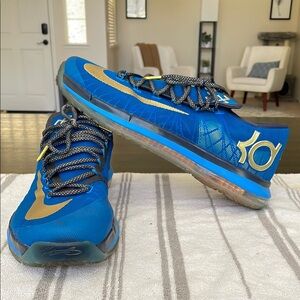 Nike KD Kevin Durant VI Elite Supremacy Premium Blue/Gold 683250-474 Size 13